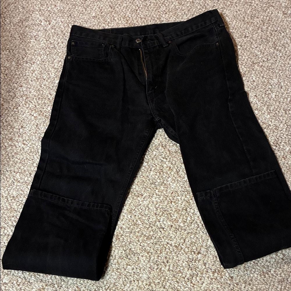 Black Straight-Leg relaxed Jeans